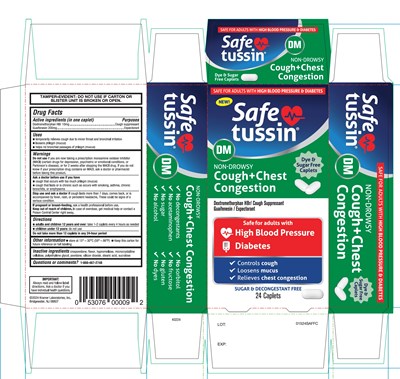 Safetussin Non-drowsy Cough+chest Congestion 24 Caplets (Nq Hbp 8oz)